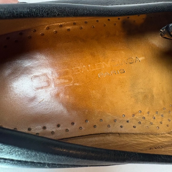 Balenciaga Italian Black Leather Driving Loafer | 9